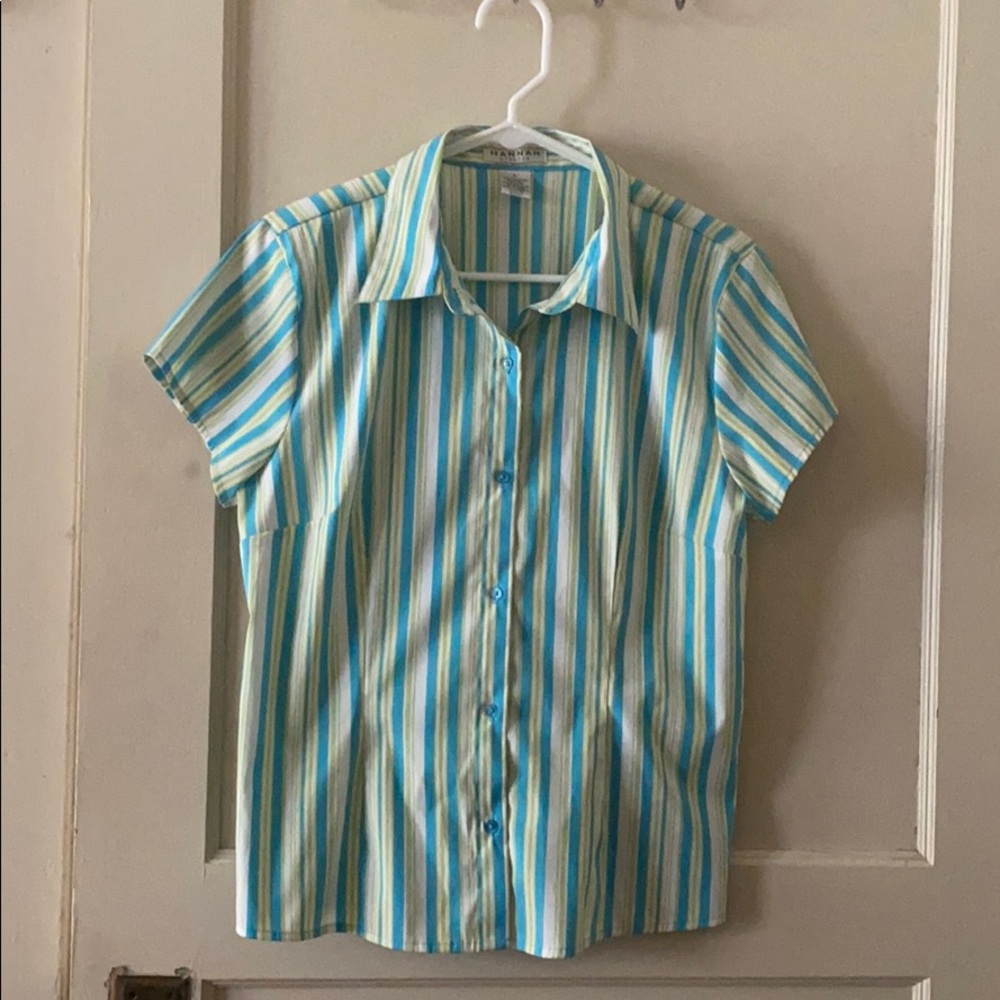 Striped button down